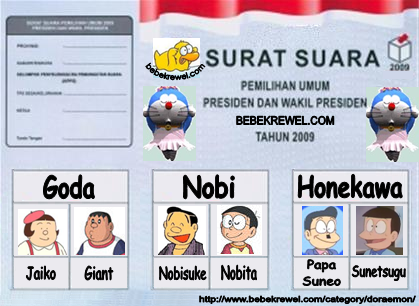 Kertas Pemilu 2009 Doraemon